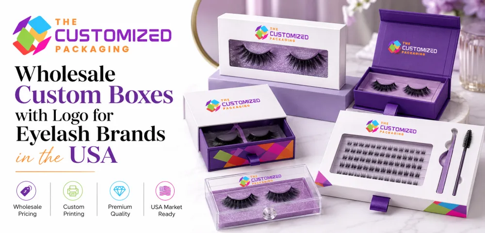 Wholesale Custom Boxes with Logo for Eyelash Brands in the USA
