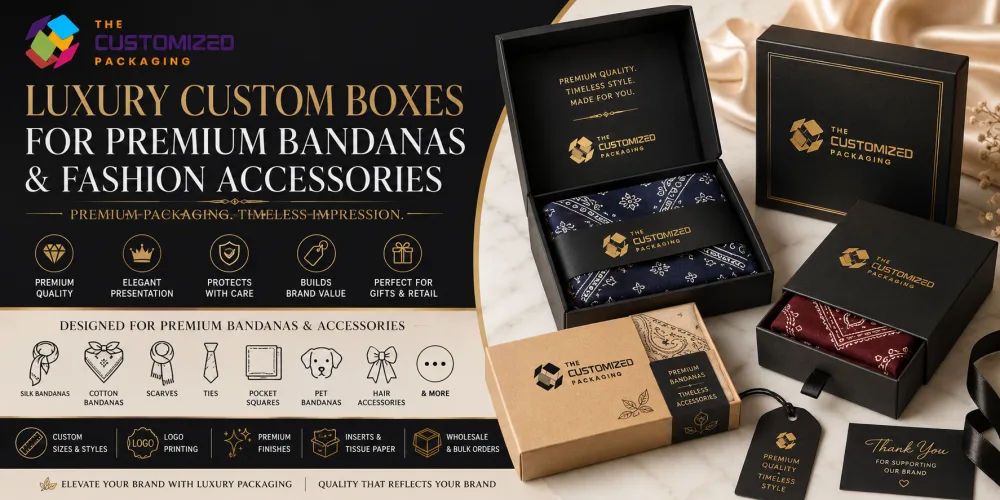 Luxury Custom Boxes for Premium Bandanas and Fashion Accessories