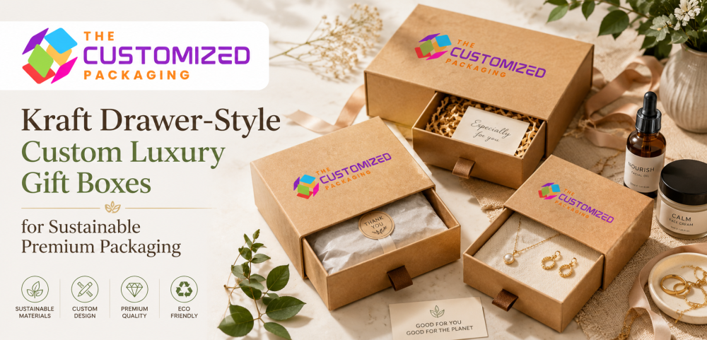Kraft Drawer-Style Custom Luxury Gift Boxes for Sustainable Premium Packaging