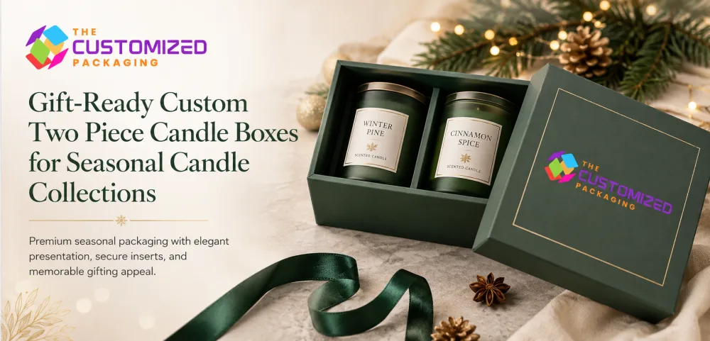 Gift-Ready Custom Two Piece Candle Boxes for Seasonal Candle Collections