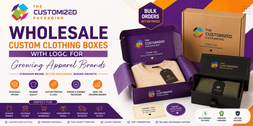 Wholesale Custom Clothing Boxes with Logo for Growing Apparel Brands