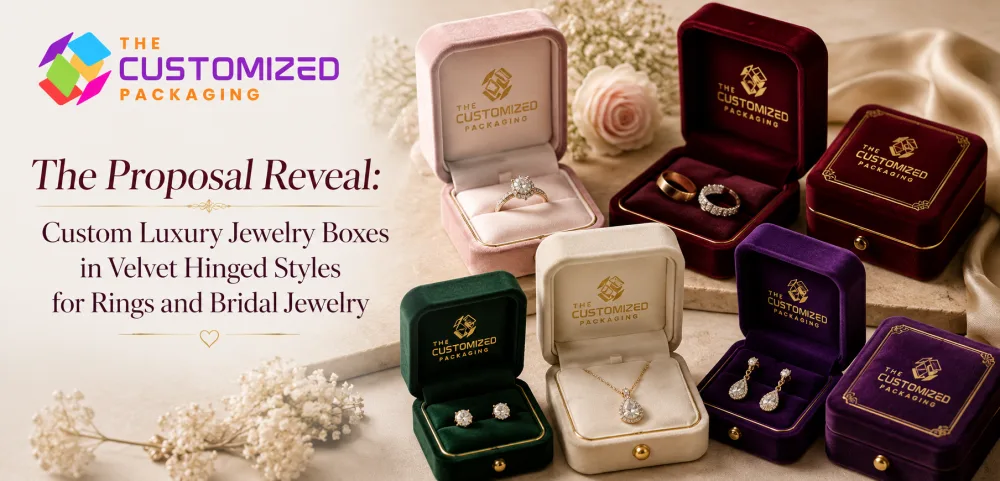 The Proposal Reveal: Custom Luxury Jewelry Boxes in Velvet Hinged Styles for Rings and Bridal Jewelry