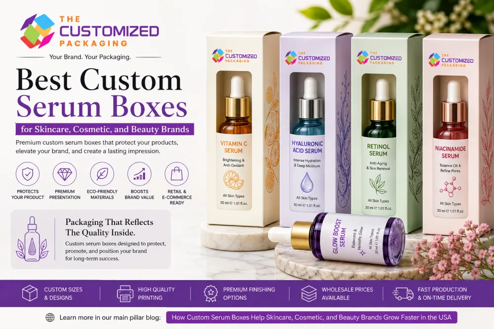 Best Custom Serum Boxes for Skincare, Cosmetic, and Beauty Brands