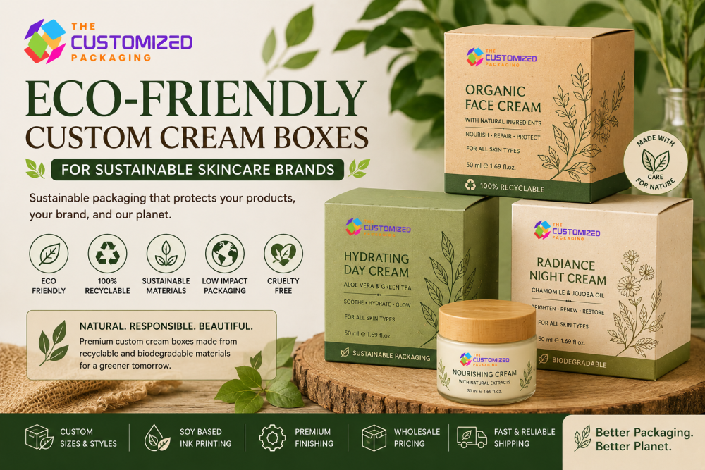 Eco-Friendly Custom Cream Boxes for Sustainable Skincare Brands