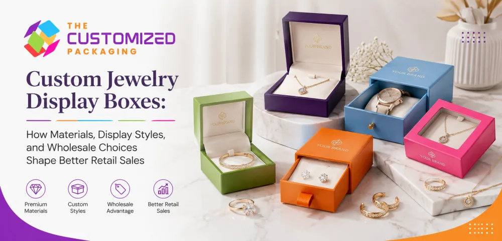 Custom Jewelry Display Boxes: How Materials, Display Styles, and Wholesale Choices Shape Better Retail Sales