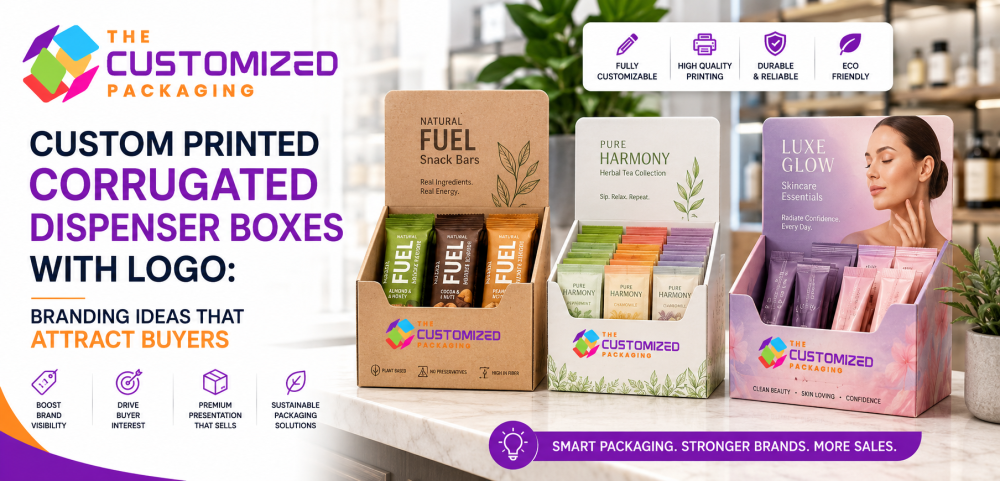 Custom Printed Corrugated Dispenser Boxes with Logo: Branding Ideas That Attract Buyers