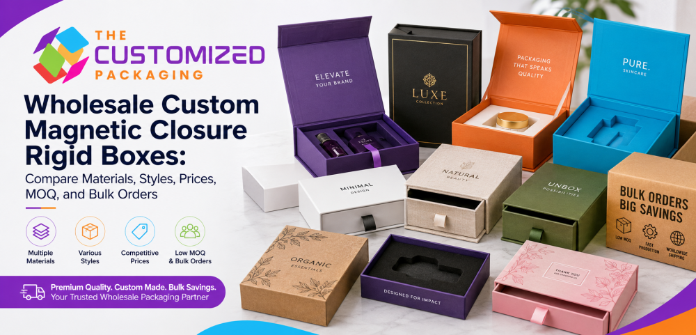 Wholesale Custom Magnetic Closure Rigid Boxes: Compare Materials, Styles, Prices, MOQ, and Bulk Orders