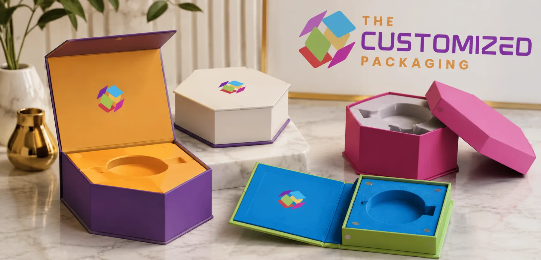 Magnetic Lid Structures for Six Corner Gift Boxes Magnetic Lid Structures for Six Corner Gift Boxes