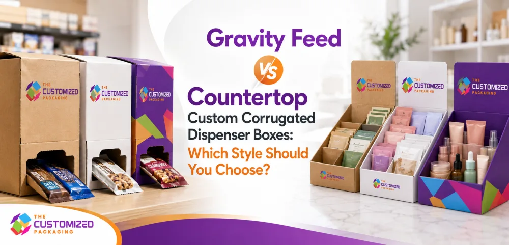 Gravity Feed vs Countertop Custom Corrugated Dispenser Boxes: Which Style Should You Choose?