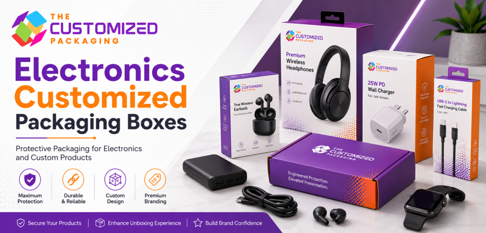 Electronics Customized Packaging Boxes for Protective Packaging for Electronics and Custom Printed Electronics Boxes