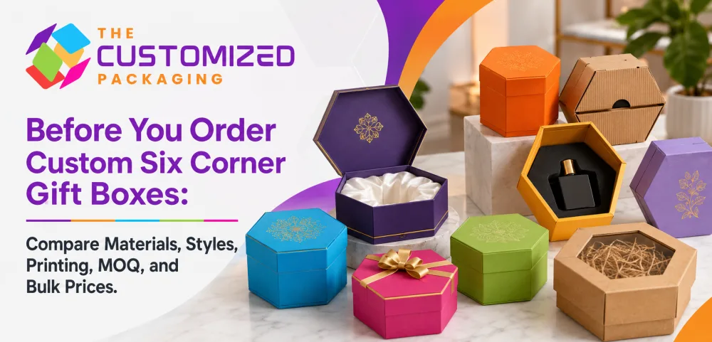 Before You Order Custom Six Corner Gift Boxes: Compare Materials, Styles, Printing, MOQ, and Bulk Prices