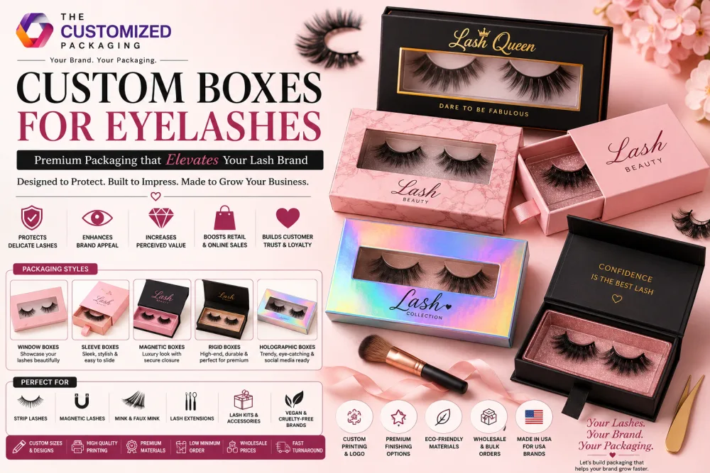 How Custom Boxes for Eyelashes Help Beauty and Makeup Brands Grow Faster in the USA