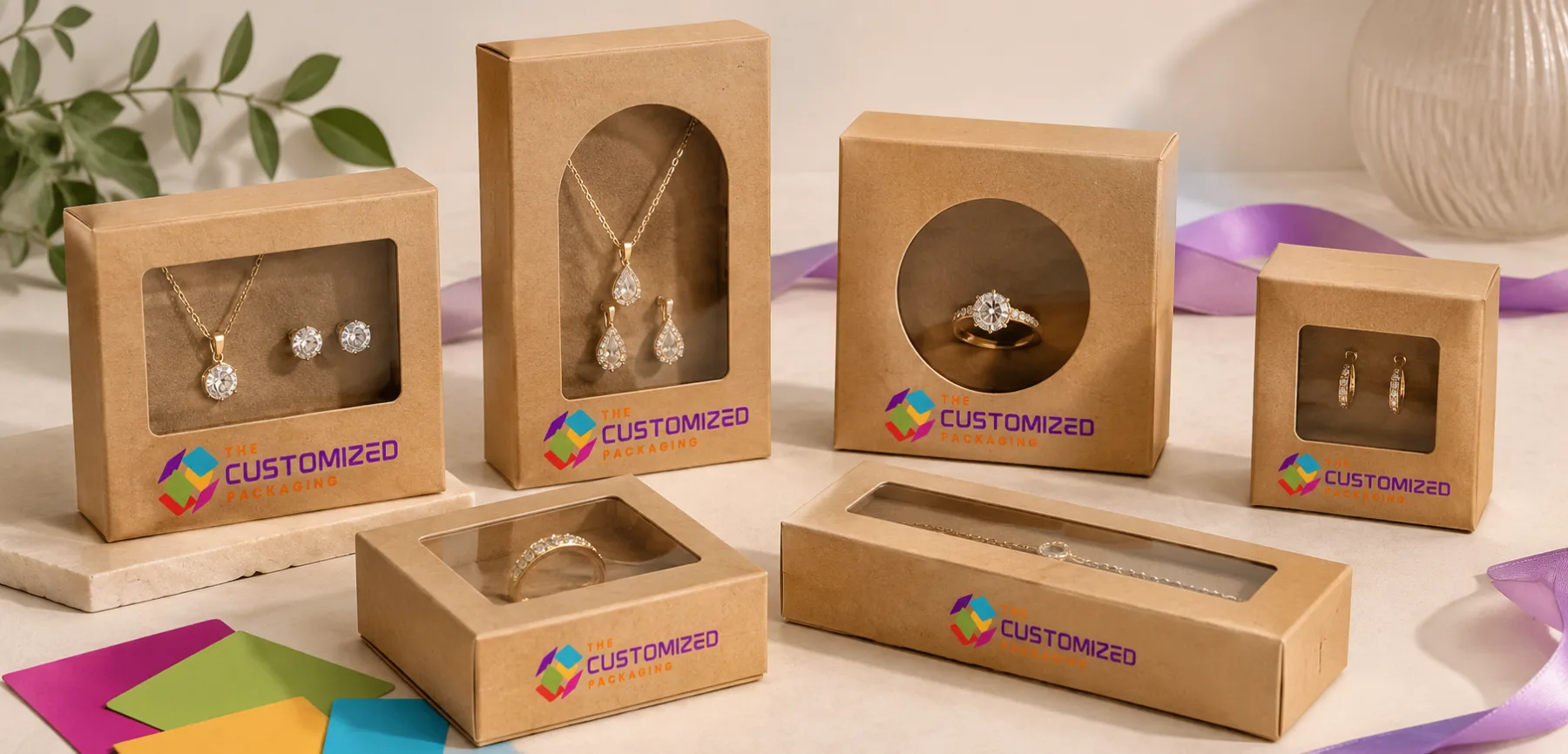 Window Styles for Kraft Jewelry Display Boxes Window Styles for Kraft Jewelry Display Boxes