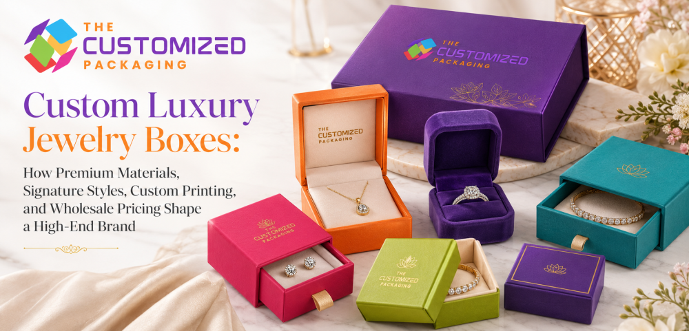 Custom Luxury Jewelry Boxes: How Premium Materials, Signature Styles, Custom Printing, and Wholesale Pricing Shape a High-End Brand