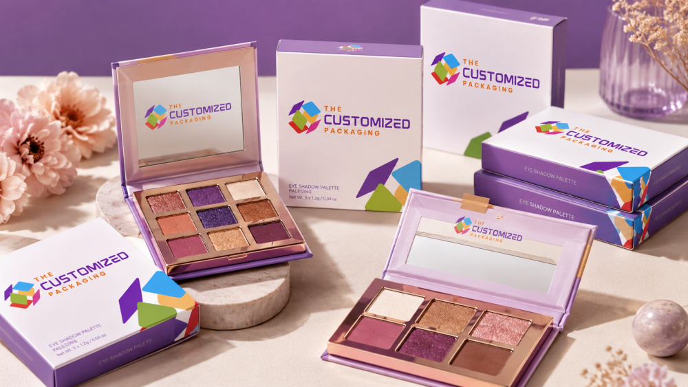 Wholesale Custom Eye Shadow Boxes with Logo for Small Makeup Businesses in the USA