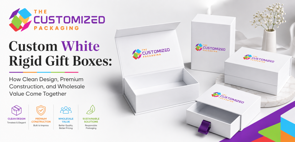 Custom White Rigid Gift Boxes: How Clean Design, Premium Construction, and Wholesale Value Come Together