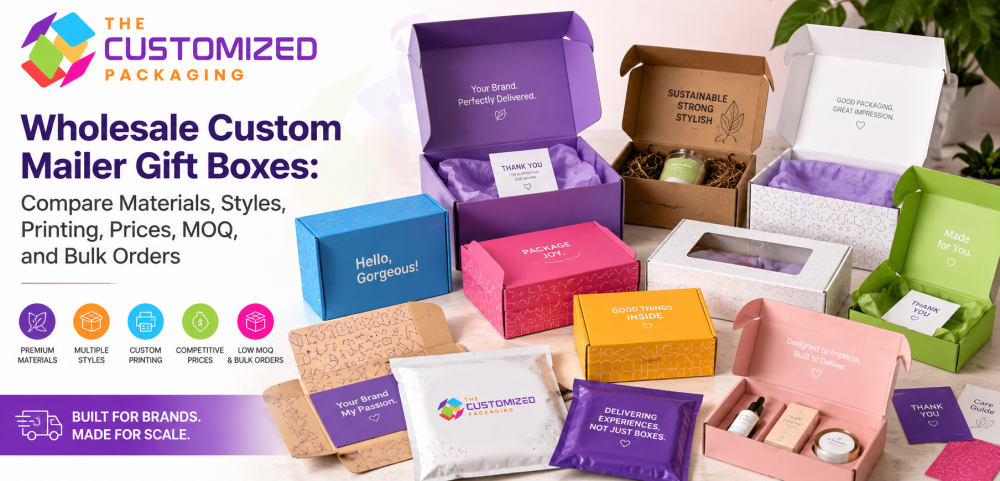 Wholesale Custom Mailer Gift Boxes: Compare Materials, Styles, Printing, Prices, MOQ, and Bulk Orders