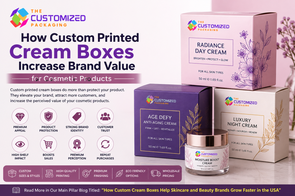 How Custom Printed Cream Boxes Increase Brand Value for Cosmetic Products