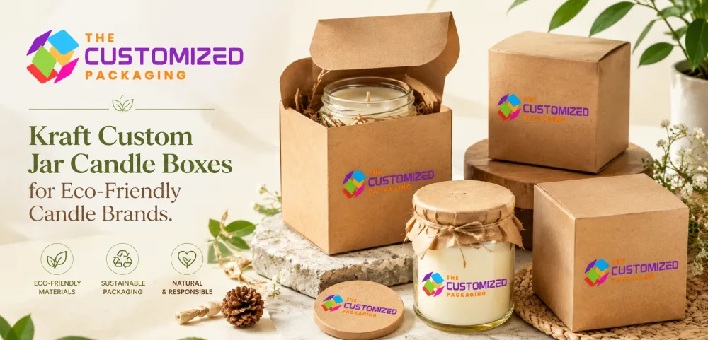 Kraft Custom Jar Candle Boxes for Eco-Friendly Candle Brands