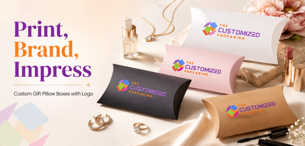 Print, Brand, Impress: Custom Gift Pillow Boxes with Logo