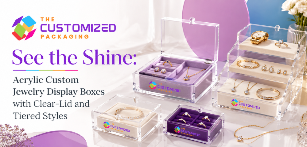 See the Shine: Acrylic Custom Jewelry Display Boxes with Clear-Lid and Tiered Styles