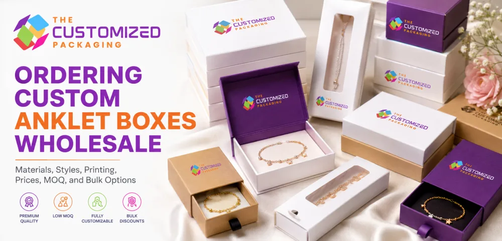 Ordering Custom Anklet Boxes Wholesale: Materials, Styles, Printing, Prices, MOQ, and Bulk Options