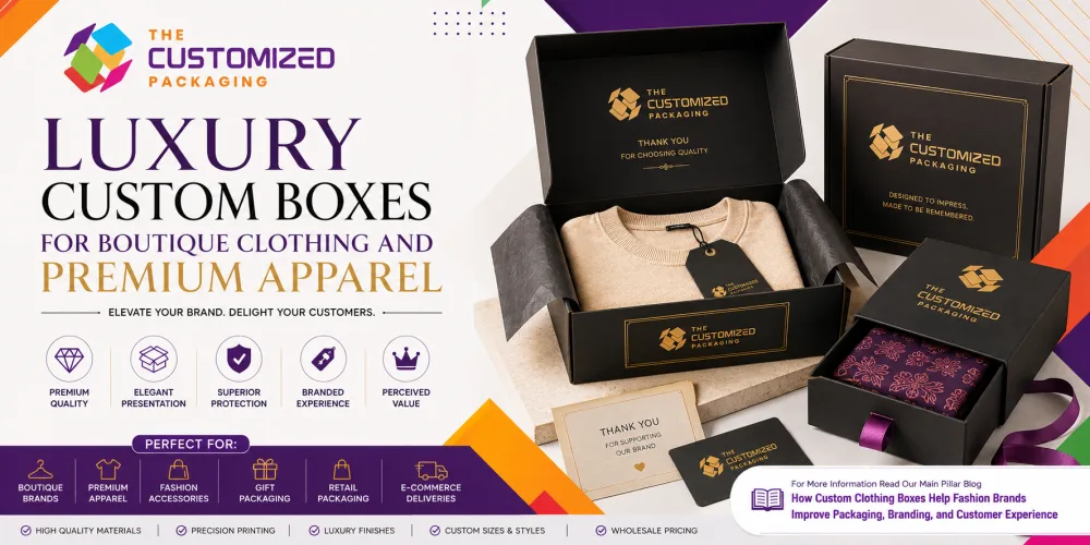 Luxury Custom Boxes for Boutique Clothing and Premium Apparel