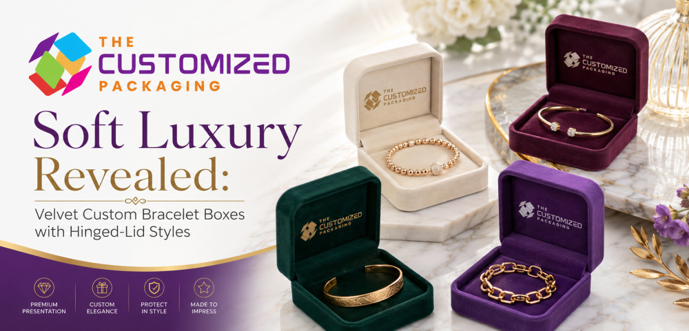 Soft Luxury Revealed: Velvet Custom Bracelet Boxes with Hinged-Lid Styles