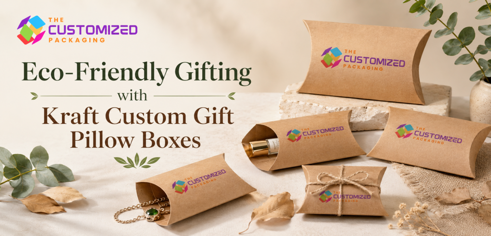 Eco-Friendly Gifting with Kraft Custom Gift Pillow Boxes