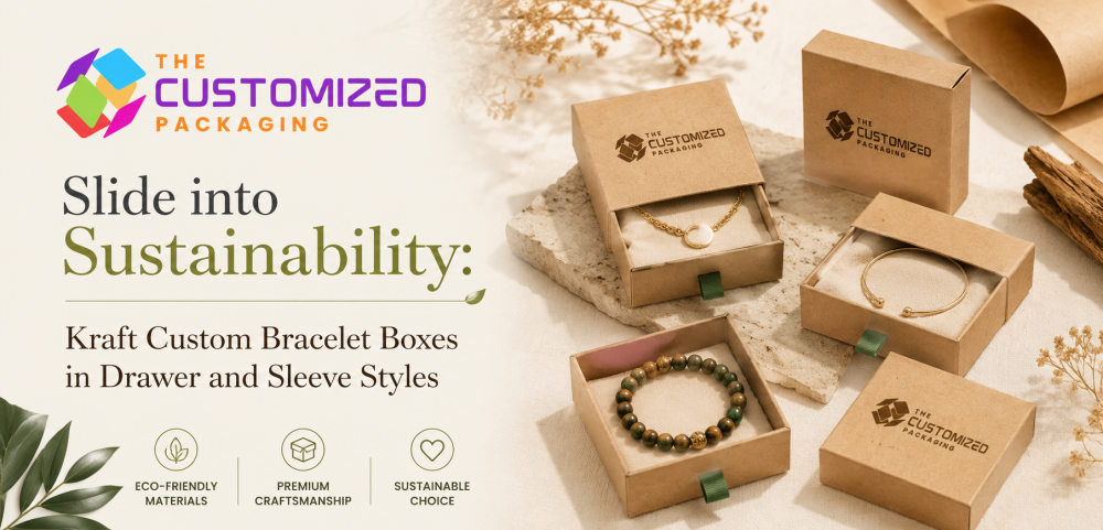 Slide into Sustainability: Kraft Custom Bracelet Boxes in Drawer and Sleeve Styles