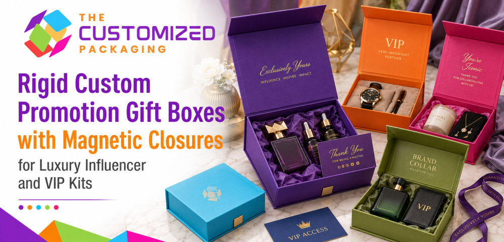 Rigid Custom Promotion Gift Boxes with Magnetic Closures for Luxury Influencer and VIP Kits