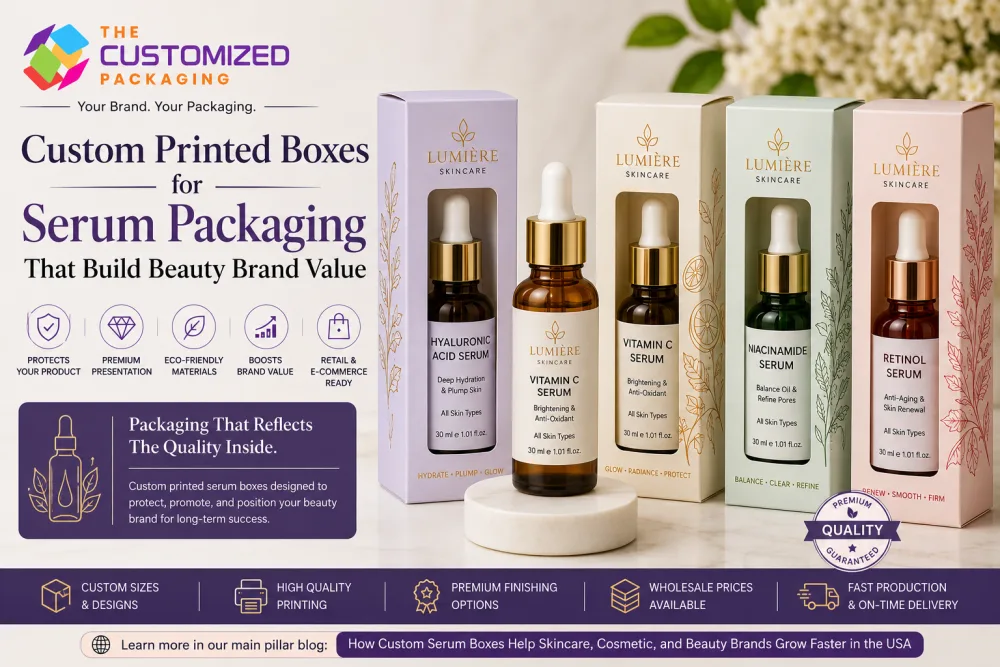 Custom Printed Boxes for Serum Packaging That Build Beauty Brand Value