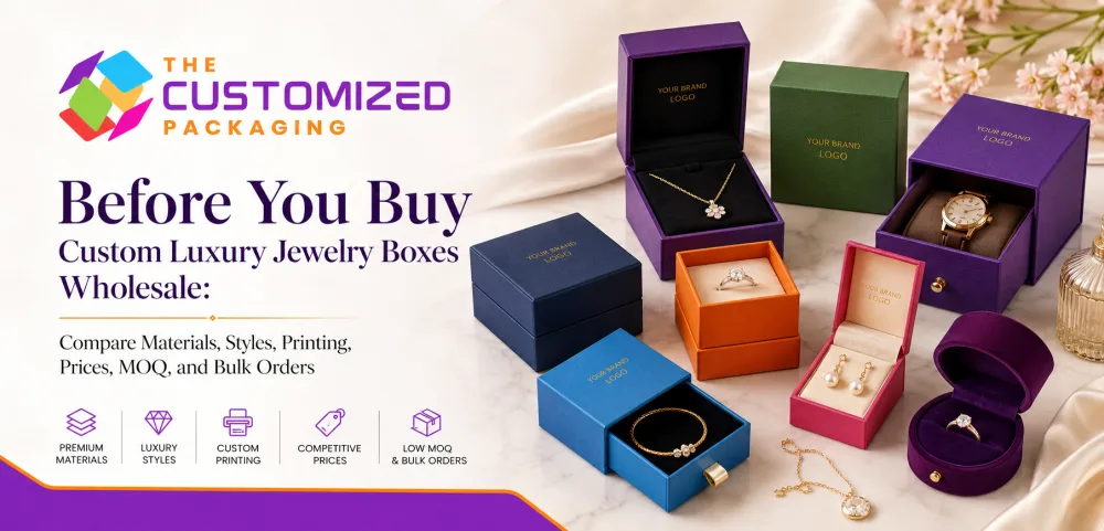 Before You Buy Custom Luxury Jewelry Boxes Wholesale: Compare Materials, Styles, Printing, Prices, MOQ, and Bulk Orders