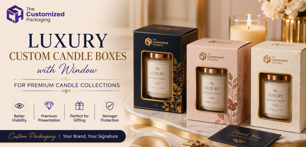 Luxury Custom Candle Boxes with Window for Premium Candle Collections