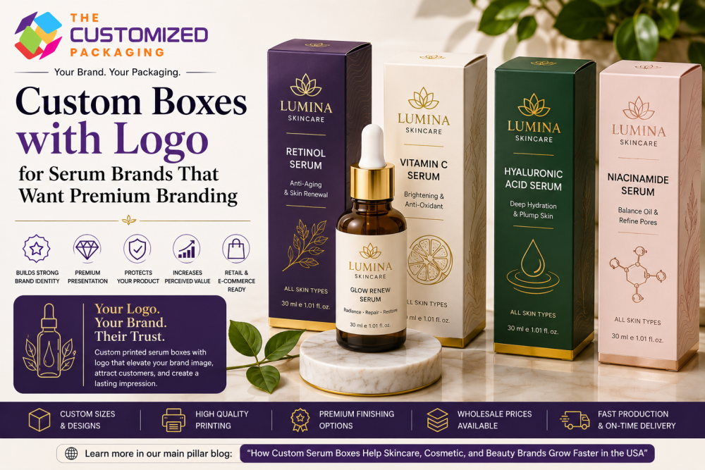 Custom Boxes with Logo for Serum Brands That Want Premium Branding