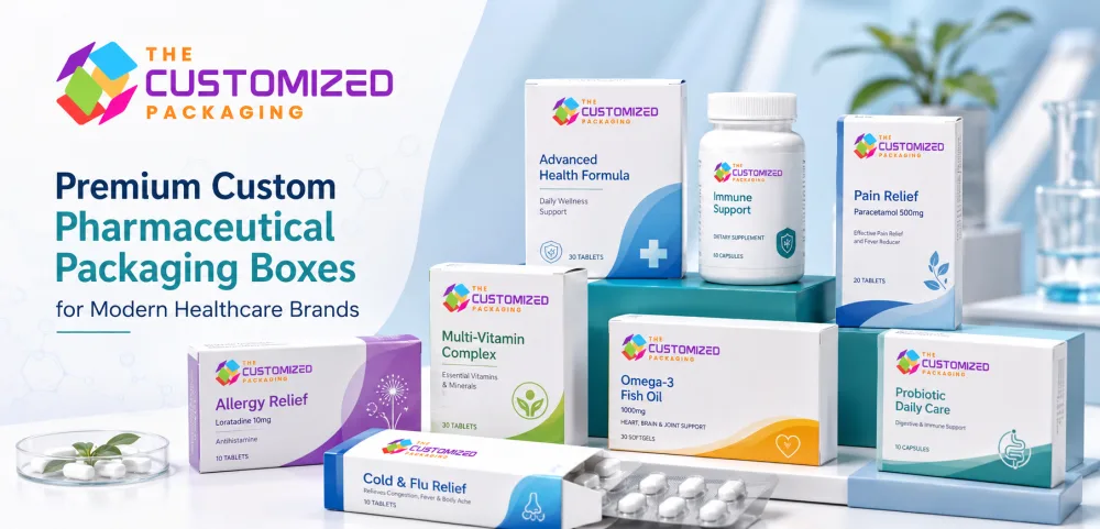 Premium Custom Pharmaceutical Packaging Boxes for Modern Healthcare Brands