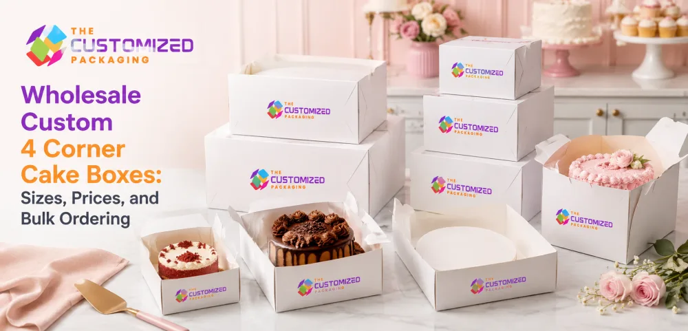Wholesale Custom 4 Corner Cake Boxes: Sizes, Prices, and Bulk Ordering