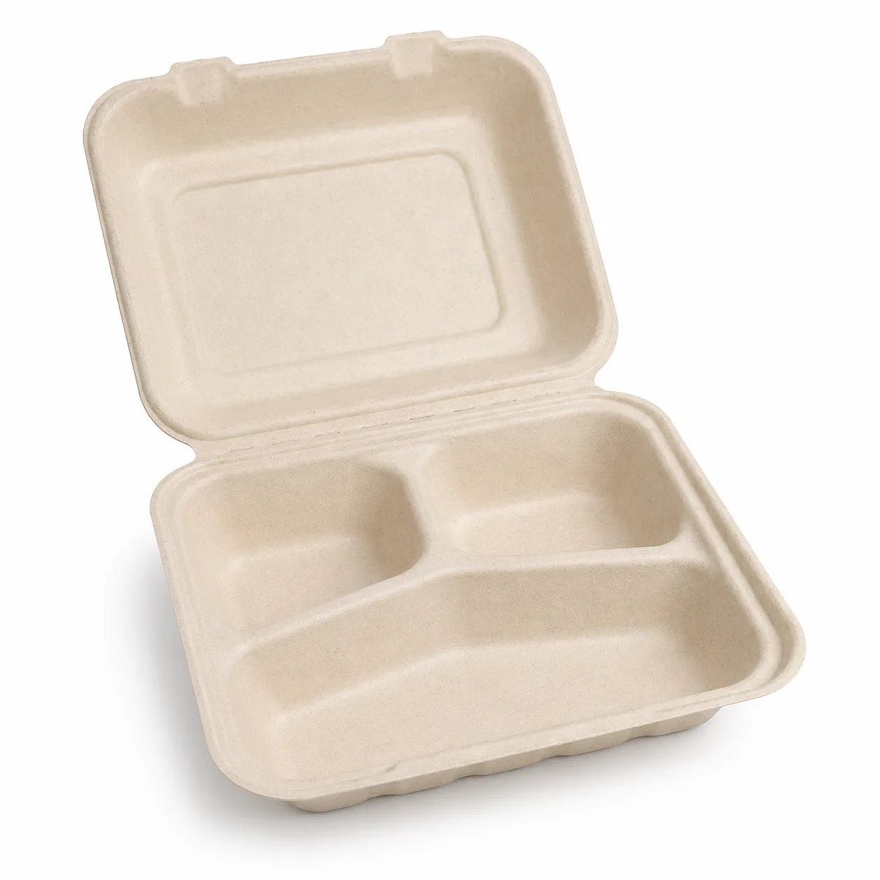 3-Compartment Fiber Takeout Boxes