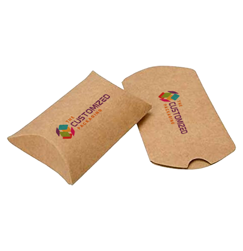 Custom Kraft Pillow Boxes — packaging view 2 thumbnail