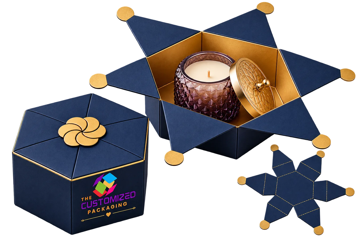 Custom Gift Hexagon Boxes